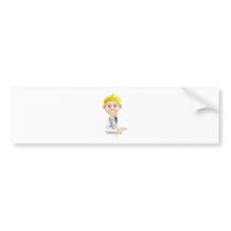 Doctor Pointing at Sign Bumper Sticker
