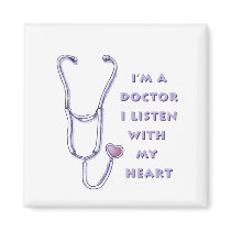 Doctor Stethoscope Heart Magnets