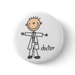 Doctor Stick Figure Button