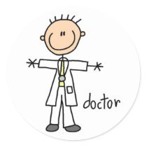 Doctor Stick Figure Sticker