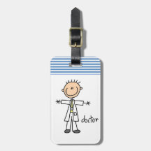 Doctor Stick Figure Tag For Luggage