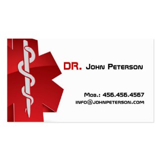 Doctor , Therapist , Ambulance , Physician Card Business Card Template