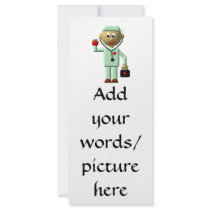 Doctor with Apple and Medical Bag Rack Card Design