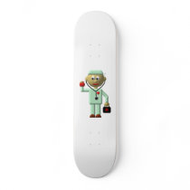 Doctor with Apple and Medical Bag Skateboard Deck