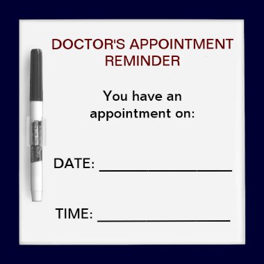 Doctor's Appointment Reminder Dry Erase Board dry erase boards