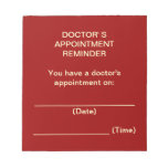 Doctor's Appointment Reminder Notepad