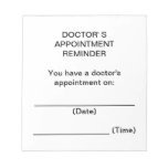 Doctor's Appointment Reminder Notes Note Pads