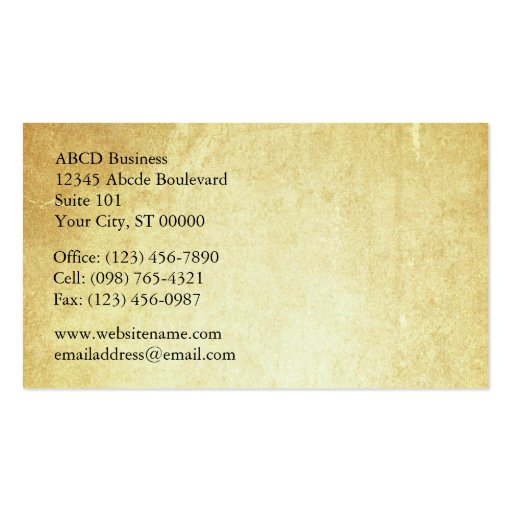 Document Paper Business Card Templates (back side)