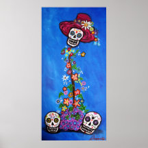 DOD SKULLS FLOWERS POSTERS