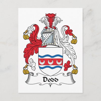 Dodd Family Crest Post Card by coatsofarms