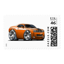 Dodge Challenger Orange Car Postage