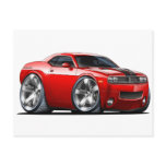 Dodge Challenger Red Car Postcards