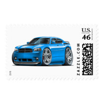 Dodge Charger Daytona Blue Car postage