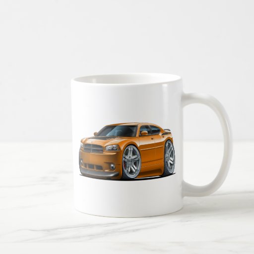 Dodge Charger Daytona Orange Car Coffee Mug