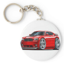 Dodge Charger Daytona Red Car Key Chain