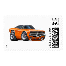 Dodge Charger Orange Car Postage