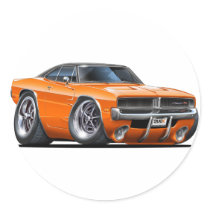 Dodge Charger Orange Car Stickers