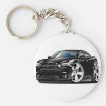 Dodge Charger RT Black Car Keychain