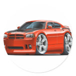Dodge Charger Super Bee Red Car Sticker