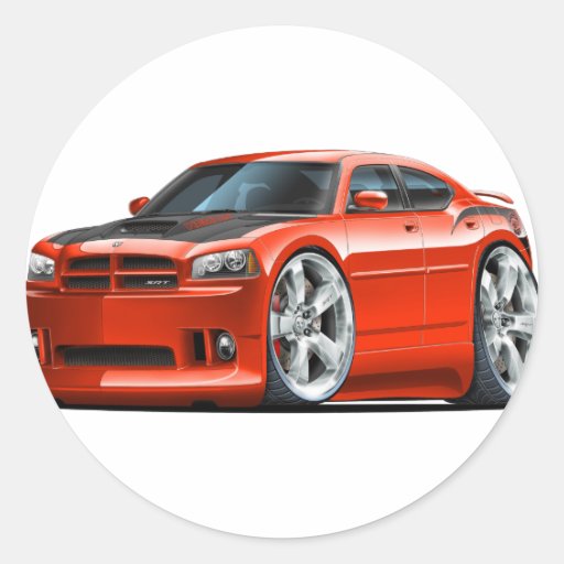 Dodge Charger Super Bee Red Car Sticker
