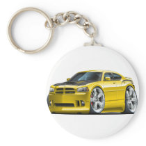 Dodge Charger Super Bee Yellow Car Key Chain