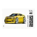 Dodge Charger Super Bee Yellow Car Stamp