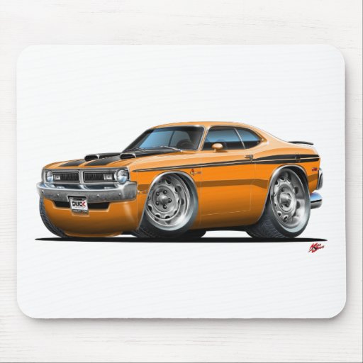Dodge Demon Orange Car Mouse Pad