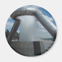 Dodge/Hart Plaza Fountain Refrigerator Magnet