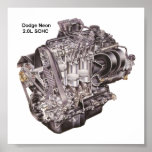 Dodge Neon SOHC Cutaway Poster