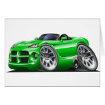 Dodge Viper Roadster Green Car cards