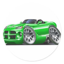 Dodge Viper Roadster Green Car Stickers