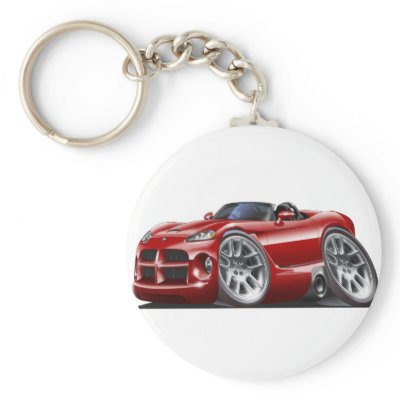Dodge Viper Roadster Maroon Car Keychains by maddmaxart Keychain Template