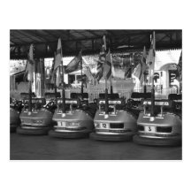 Dodgem Cars at a Funfair Post Card