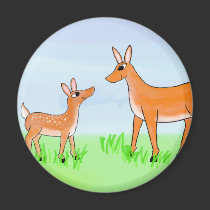 Doe and Fawn magnets