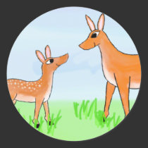 Doe and Fawn stickers