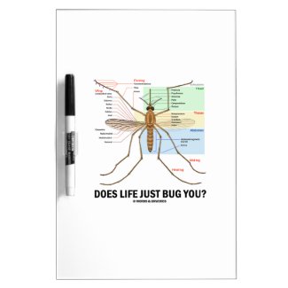 Does Life Just Bug You? (Mosquito Anatomy) Dry Erase Whiteboards