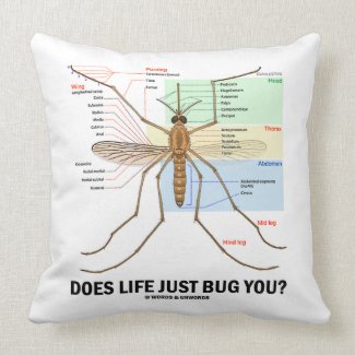Does Life Just Bug You? (Mosquito Anatomy) Pillows