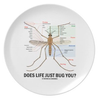 Does Life Just Bug You? (Mosquito Anatomy) Party Plates