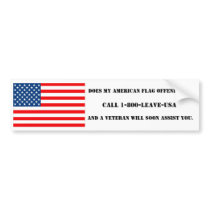 Does My American Flag Offend You? - Bumpersticker Bumper Sticker