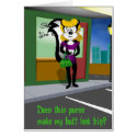 Does this... Skunk Greeting Card by ChiaPetRescue Does this... Skunk Greeting Card