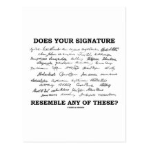 Does Your Signature Resemble Any Of These? Postcard