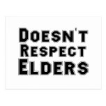 Doesn't Respect Elders postcards