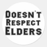 Doesn't Respect Elders stickers