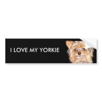Dog 4, I LOVE MY YORKIE, Bumper Sticker bumper stickers