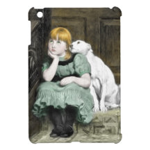 Dog Adoring Girl Victorian Painting Case For The iPad Mini