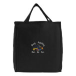 Dog Agility Run for Fun Dark Embroidered Bag Embroidered Tote Bags