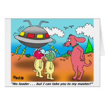 DOG ALIEN CARTOON CARDS