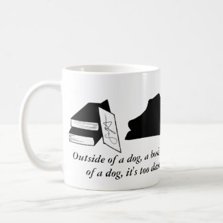 Dog and Book Quote Mug