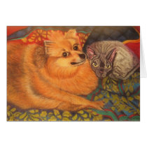 Dog and Cat Birthday card cards