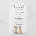 Dog and Cat Birthday Invitation photocard